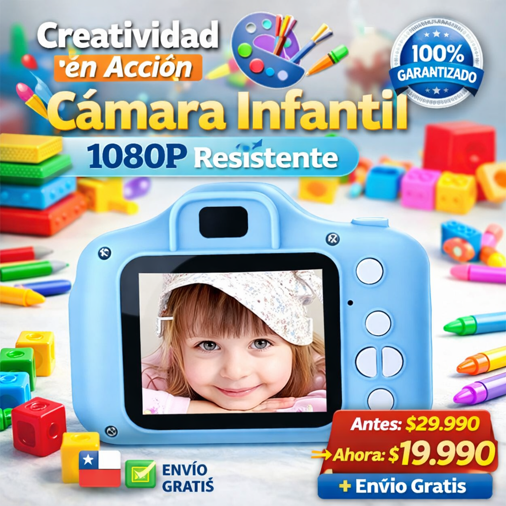 Creatividad en Acción - Cámara Infantil 1080P Resistente